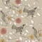 Tempaper Birds by Novogratz Peel and Stick Wallpaper Greige/Yellow